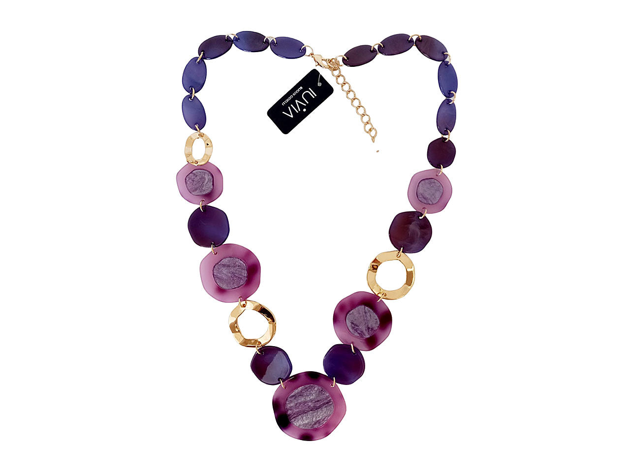 Collana lunga con ovale e tondo 276057