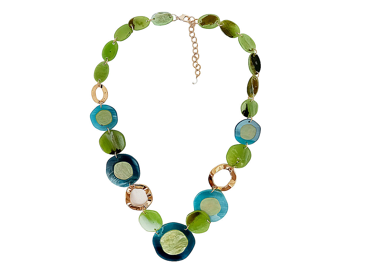Collana lunga con ovale e tondo 276057
