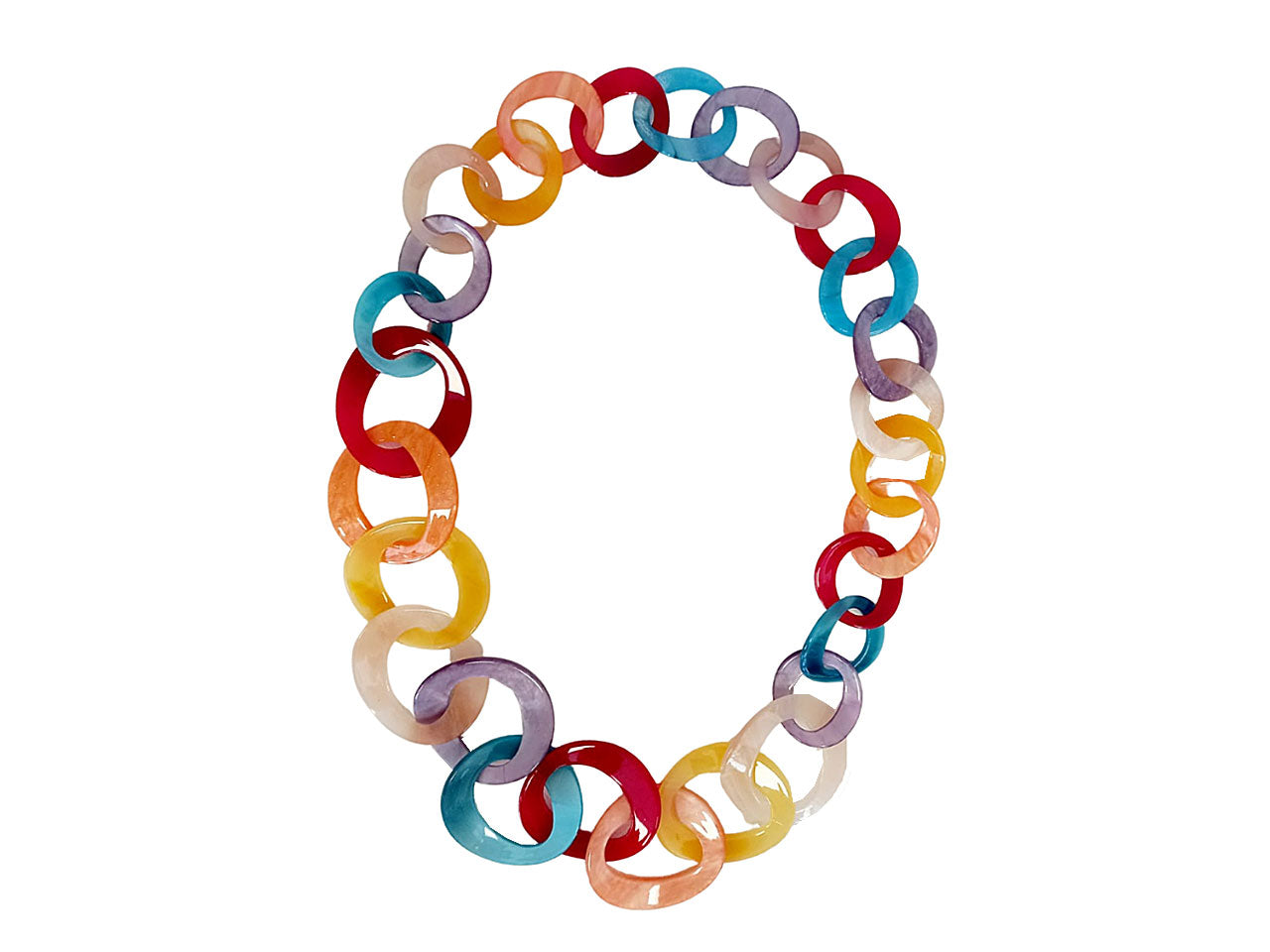 Collana lunga catena in resina 276061