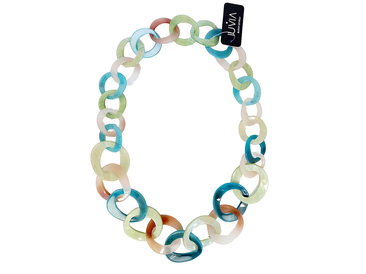 Collana lunga catena in resina 276061