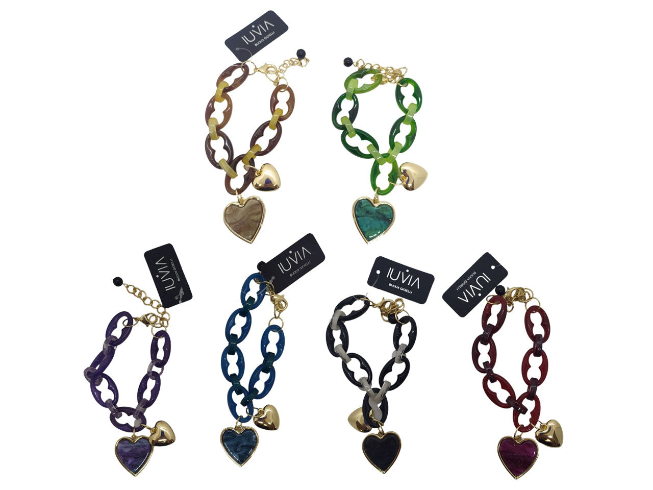 Bracciale in resina con catena