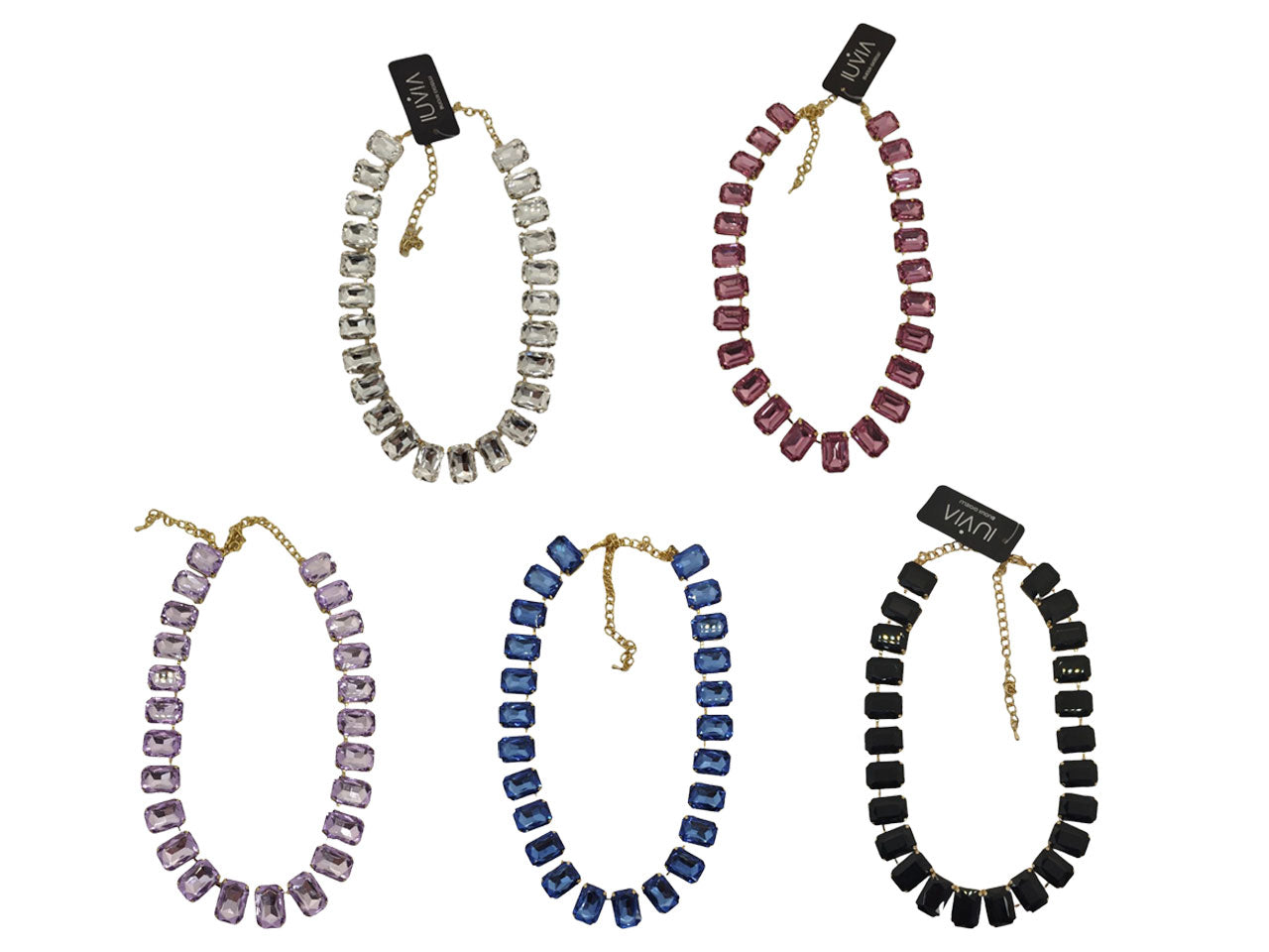 Collana corta con zirconi