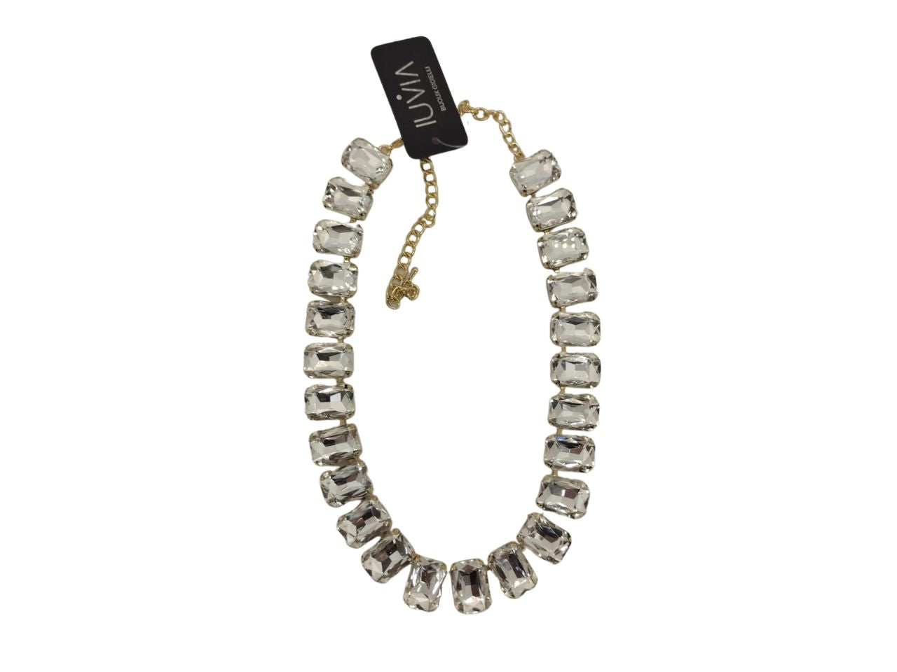 Collana corta con zirconi