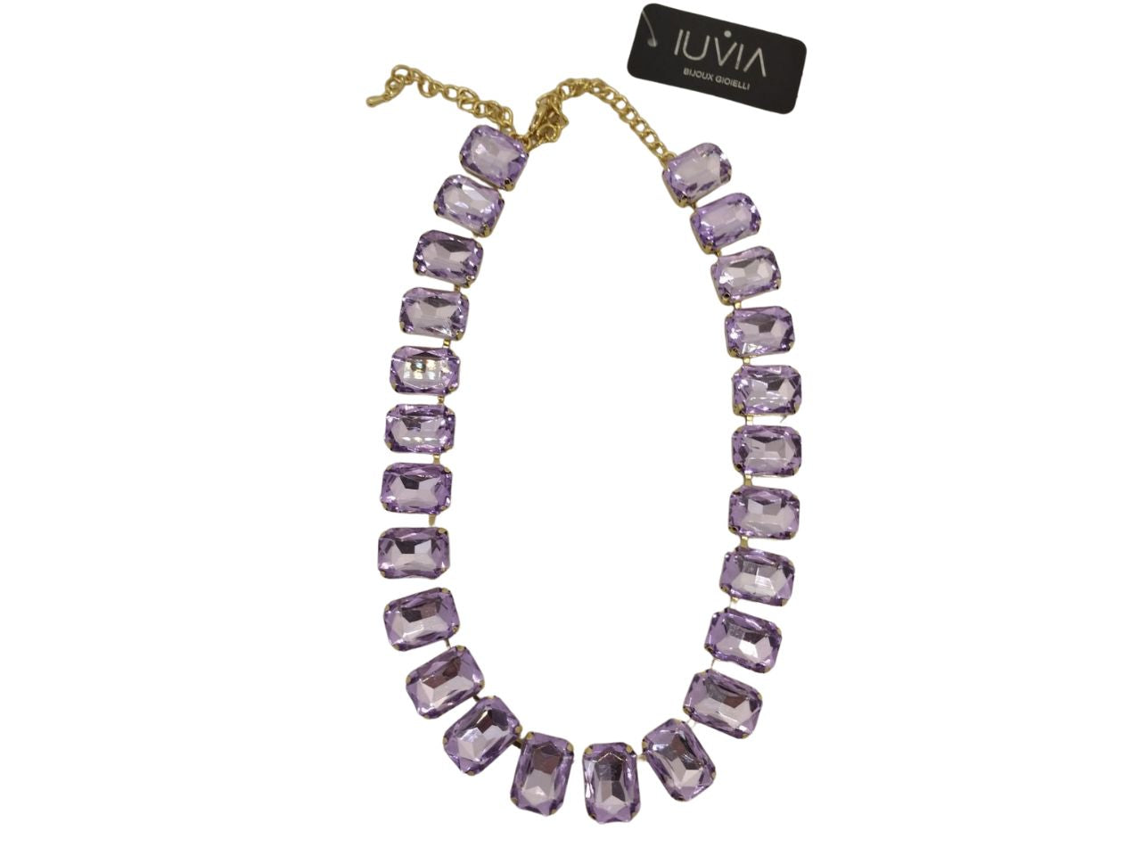 Collana corta con zirconi