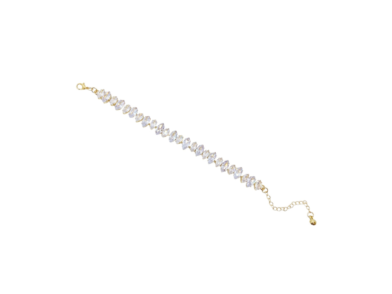 Bracciale con multi navette crystal oro