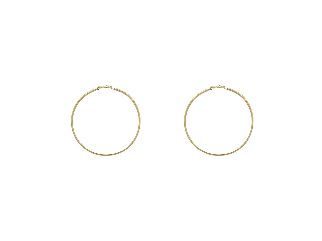 Orecchini a cerchio liscio a gradazione 40mm oro