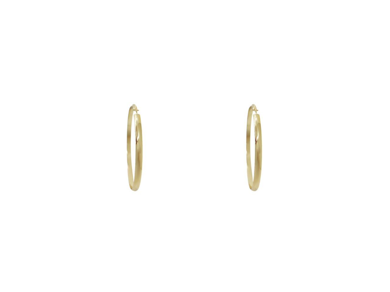 Orecchini a cerchio liscio a gradazione 40mm oro