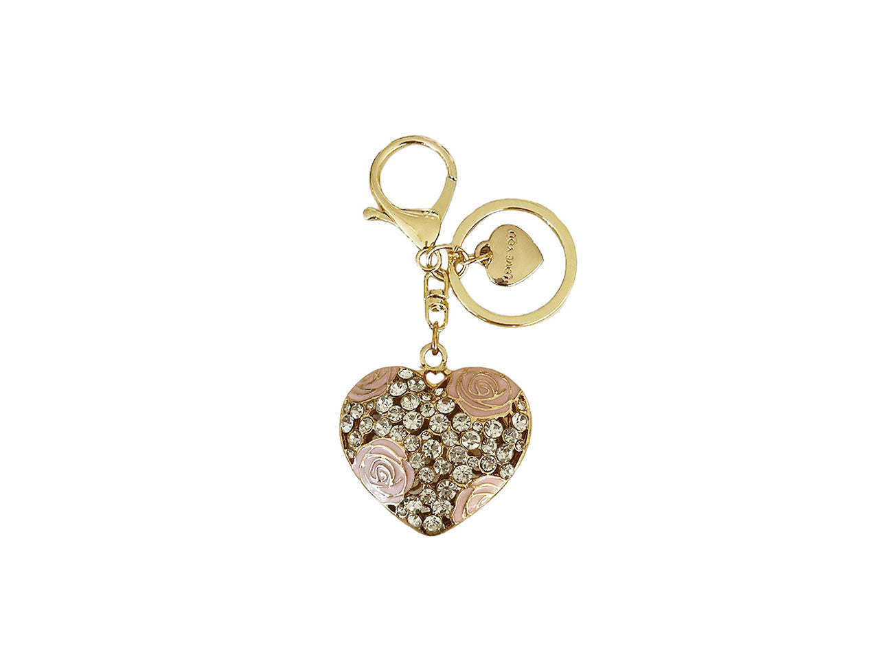 Portachiavi con cuore e smalto