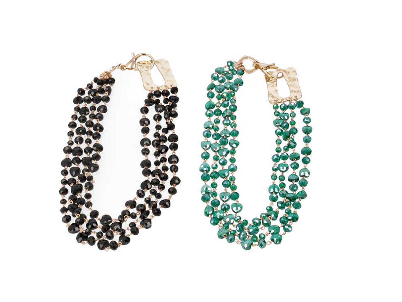 Collana multifilo cristallo