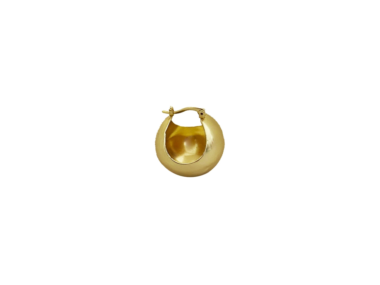 Orecchini a sfera liscia oro satinato