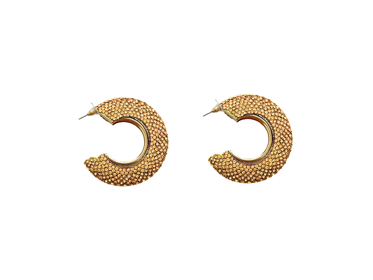 Orecchini a semicerchio con strass