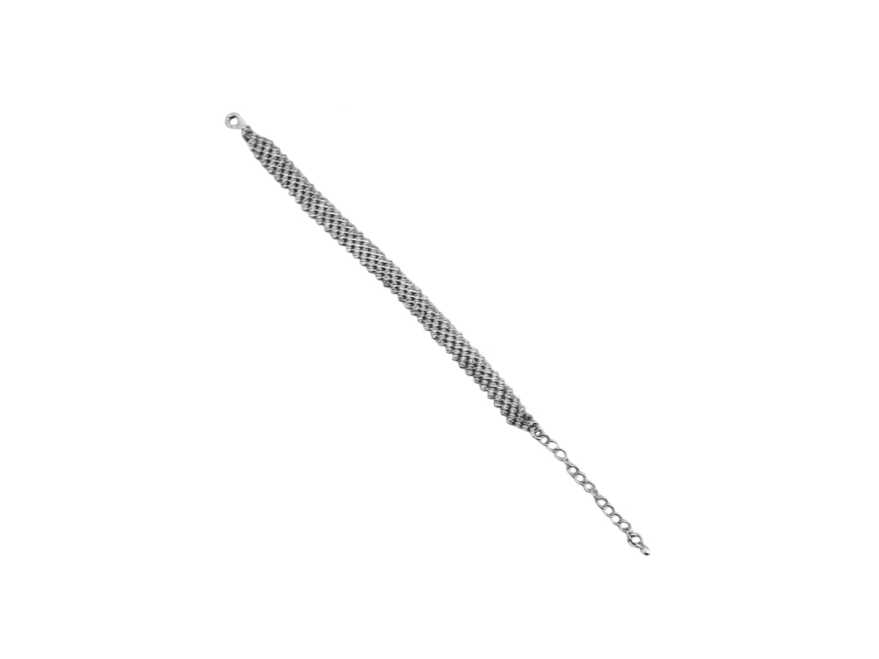 Bracciale a 5 fili strass rodio