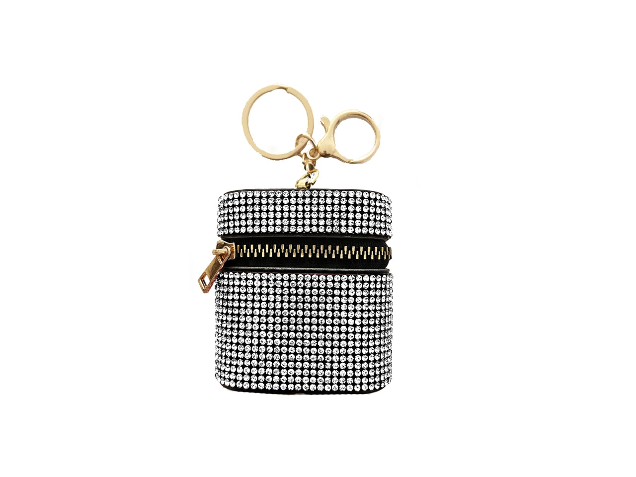 Portachiavi bauletto portamonete con strass