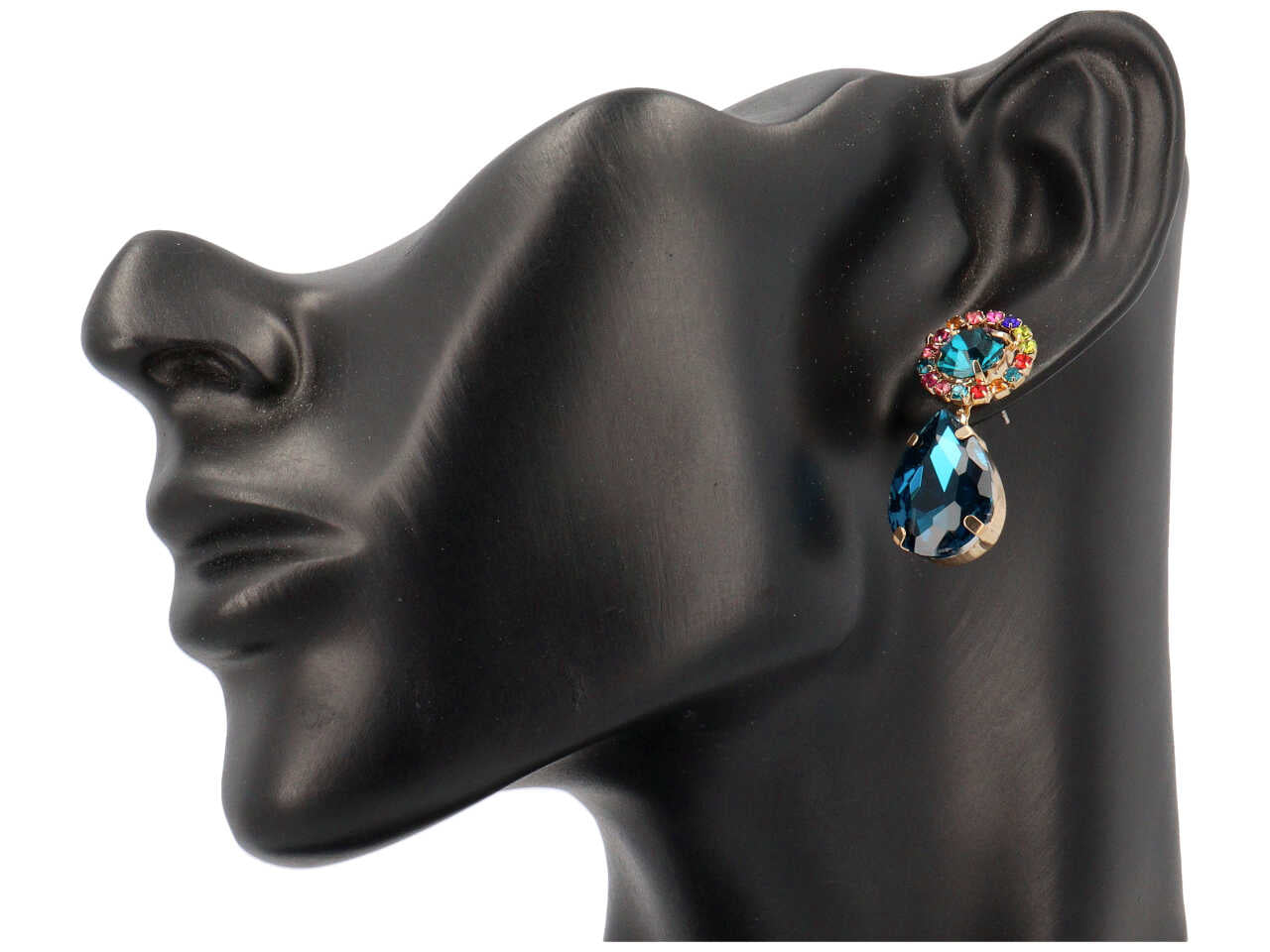 Set collana e orecchini con pietre a goccia