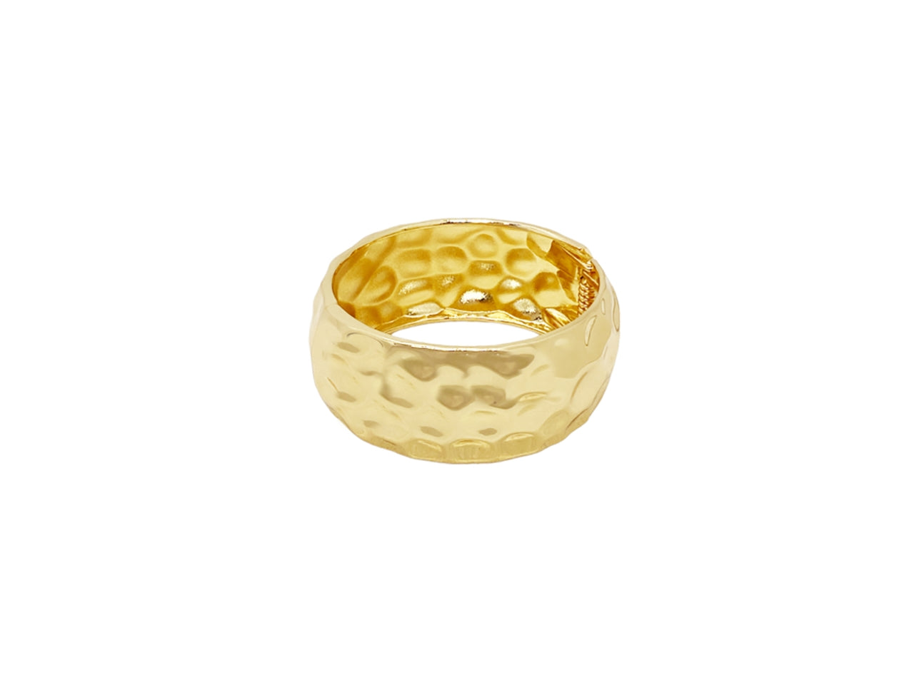 Bracciale scatto tondo martellato