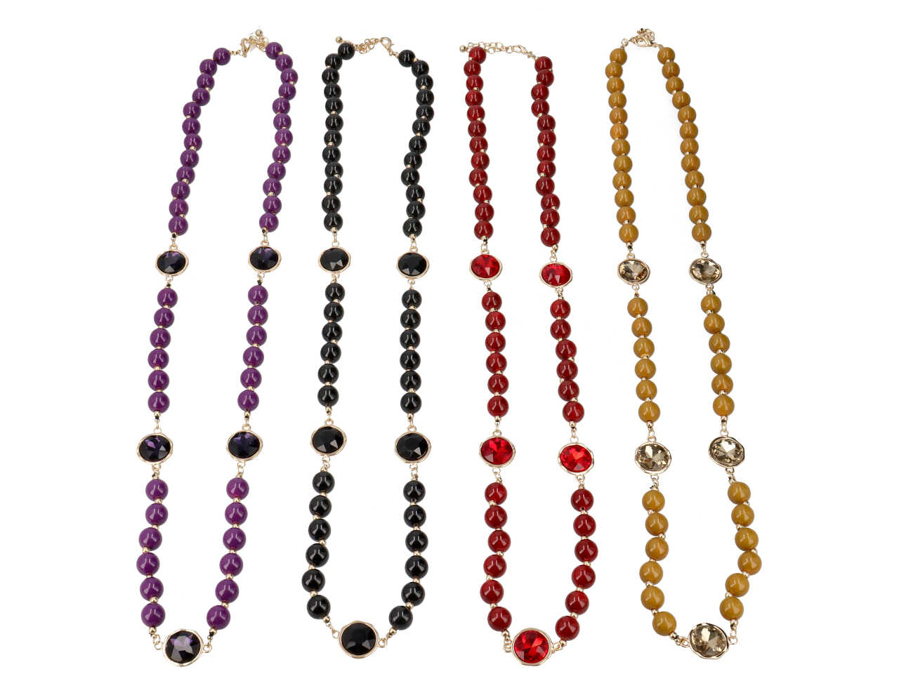 Collana lunga con sfere