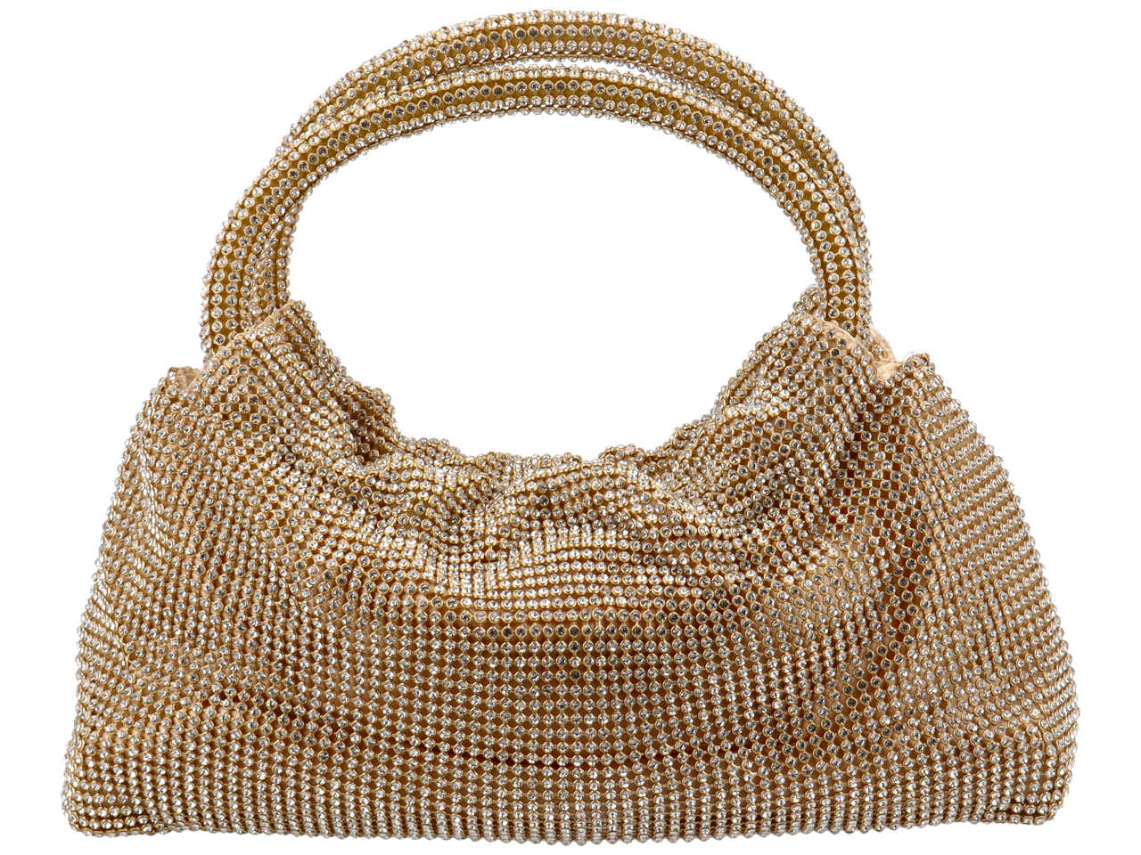 Pochette da sera in tessuto con zirconi - disponibili in vari colori