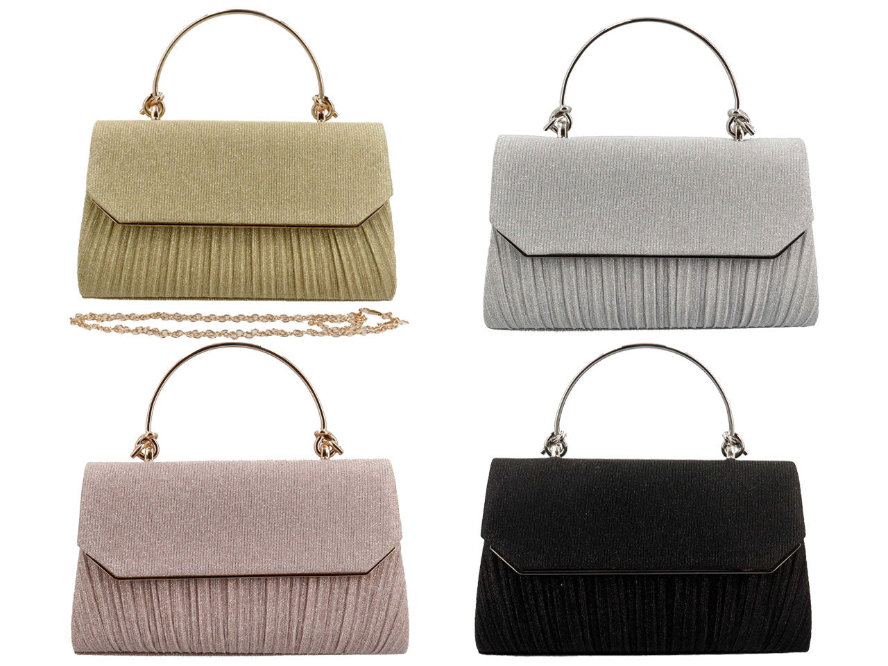 Pochette da sera in tessuto - disponibili in vari colori