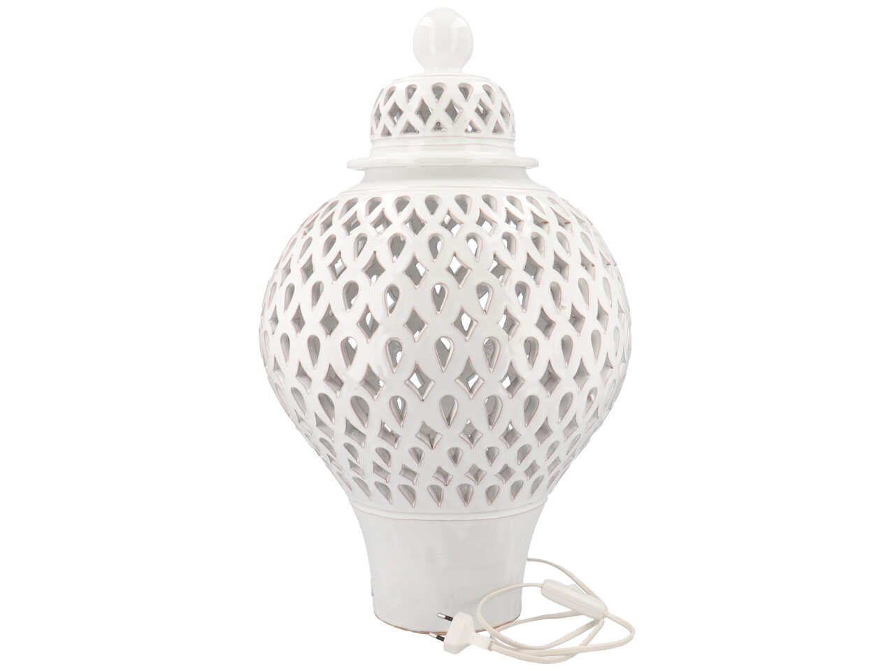 Lanterna bianca artigianale 60cm