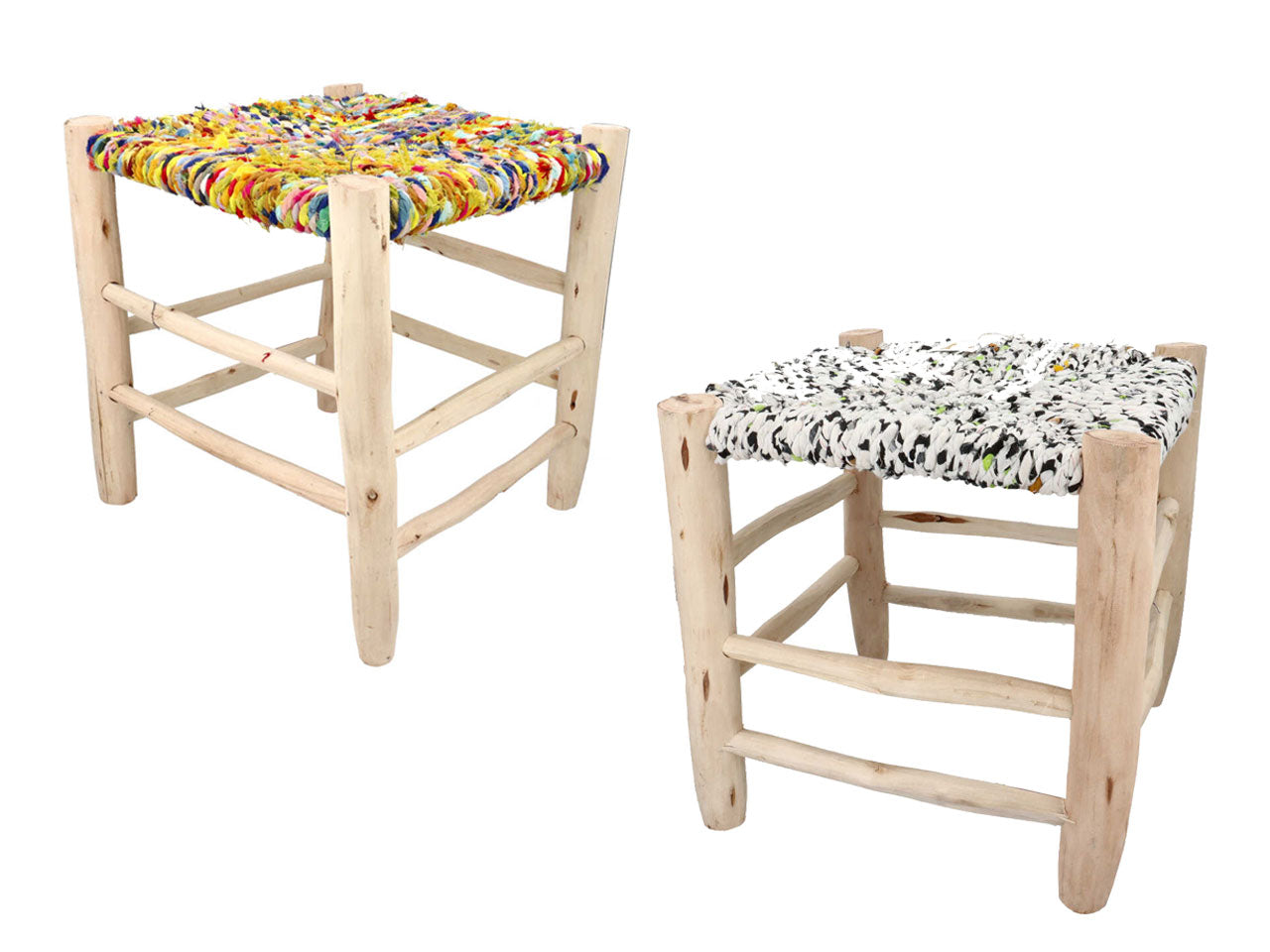 Sgabello con seduta colorata misura 42,4x43,2xH.42cm