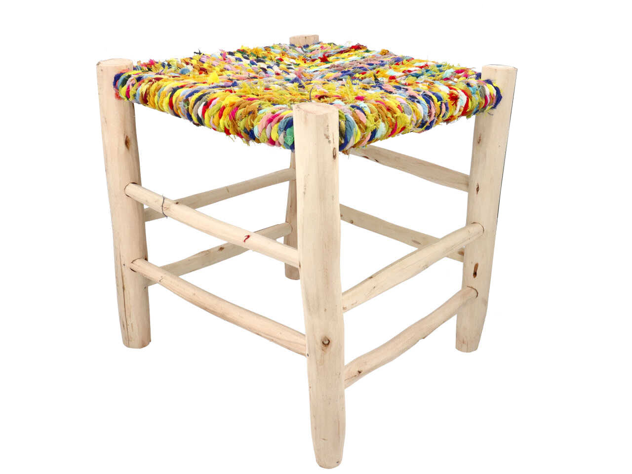 Sgabello con seduta colorata misura 42,4x43,2xH.42cm