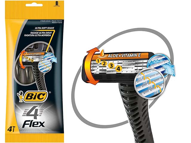 Bic rasoio flex 4 4 pezzi 8896951 $