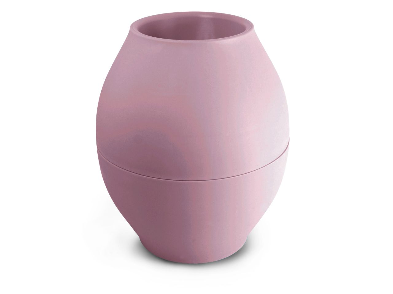 Vaso diabolo antiriversamento colore rosa antico misura 17,5x15x8cm