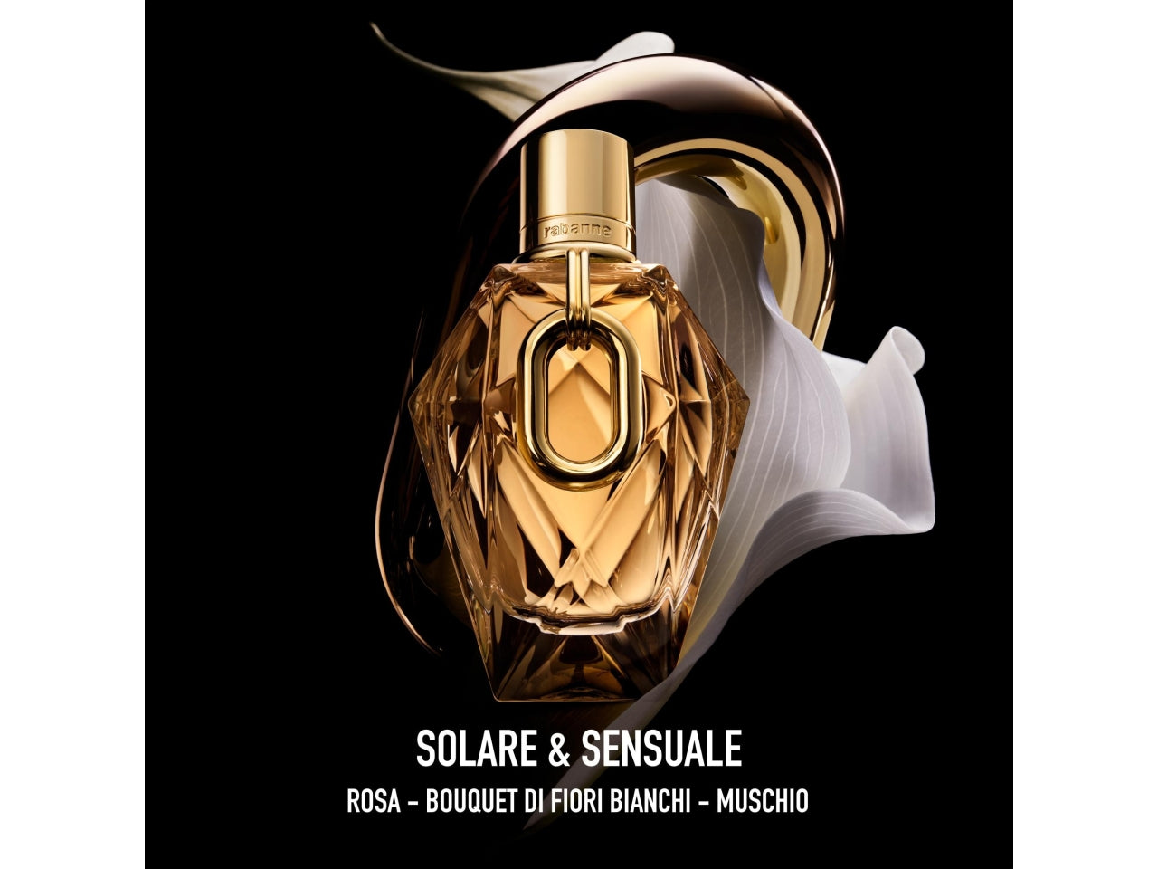 Profumo Donna Rabanne Million Gold For Her Eau De Parfum 90ml, Donna, Flacone ricaricabile, Rosa, Fiore bianco, Muschio $