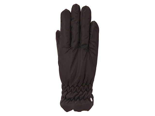 Guanti nylon neri con motivo zigzag taglia unica