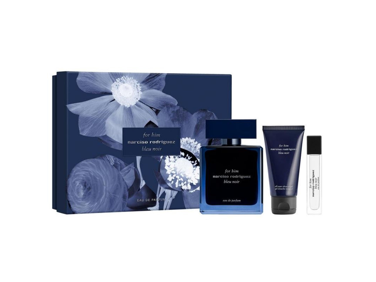 Cofanetto uomo Narciso Rodriguez Him Bleu Noir Edp 100ml Travel spray e Shower $
