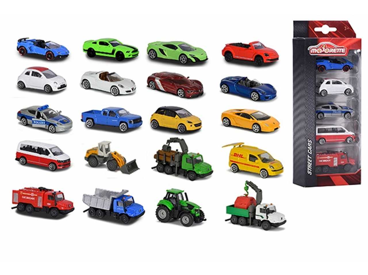 Majorette Set di 5 Street e Utility 1:64 Simba modellini auto