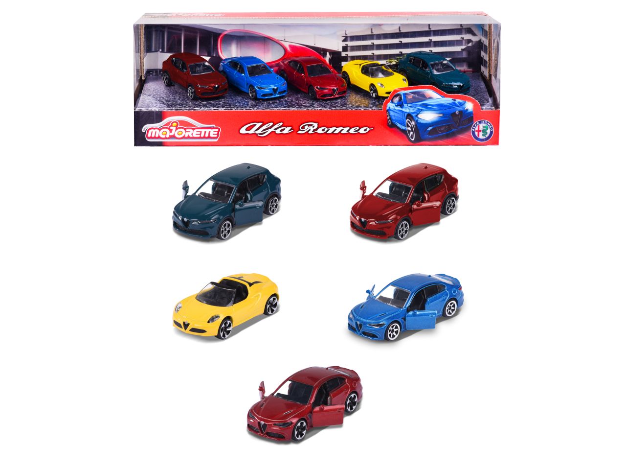 Simba Majorette auto alfa romeo giftpack - la confezione contiene 5 pezzi