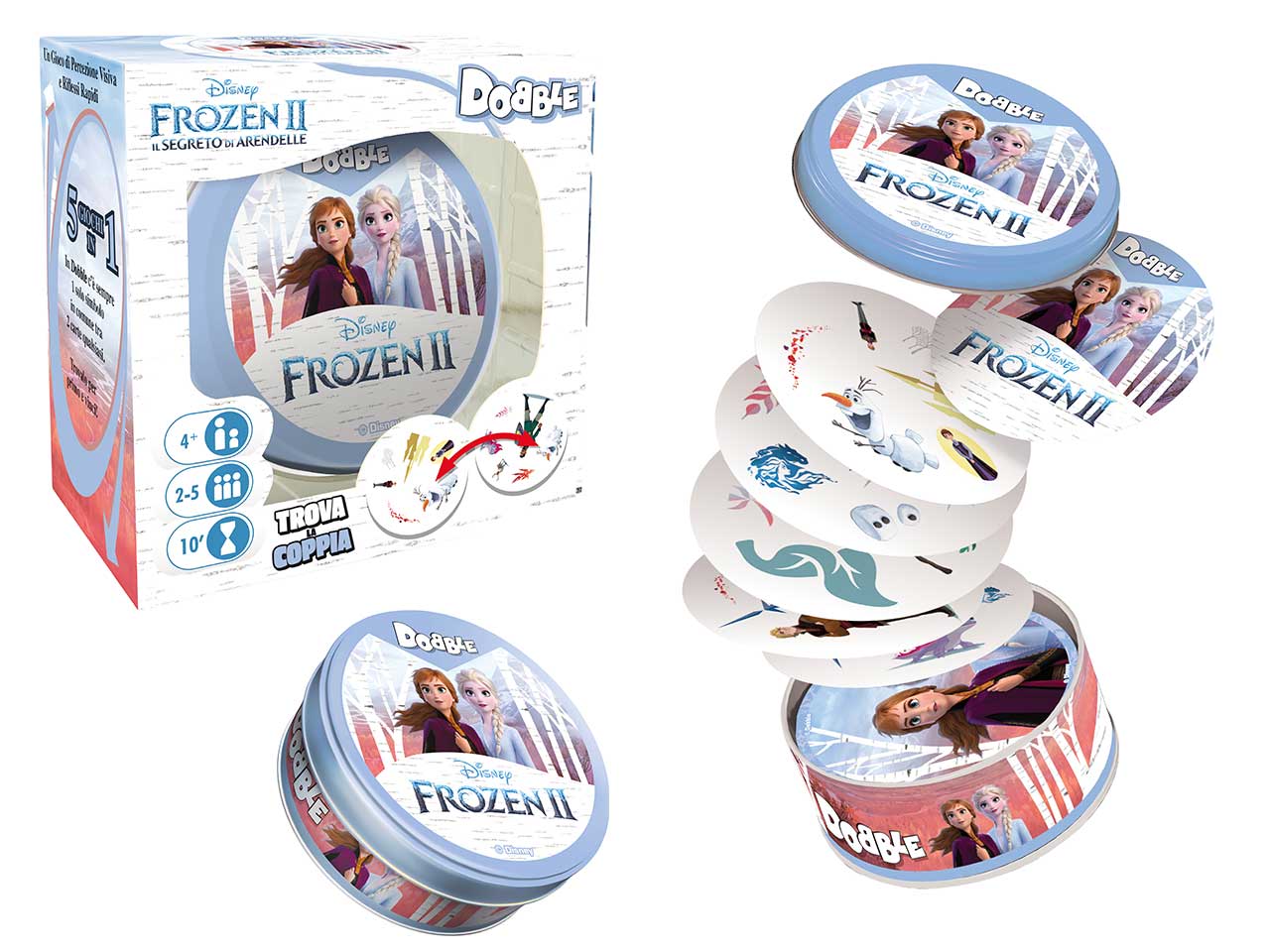 Dobble Frozen: Intrattenimento Familiare con i Personaggi di Frozen, per 2-8 Partecipanti, Dai 4 Anni in su, Versione Italiana - Asmodee