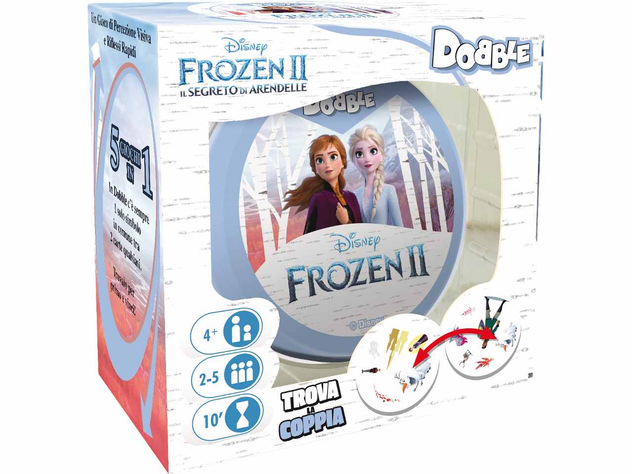 Dobble Frozen: Intrattenimento Familiare con i Personaggi di Frozen, per 2-8 Partecipanti, Dai 4 Anni in su, Versione Italiana - Asmodee