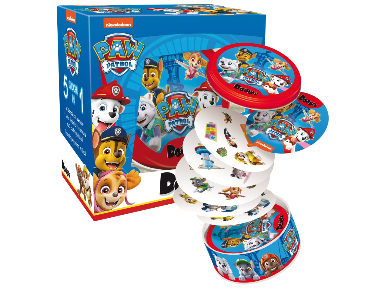 Dobble Paw Patrol: Gioco Familiare Entusiasmante con i Cuccioli di Paw Patrol, per 2-8 Partecipanti, Dai 4 Anni in su, Versione Italiana - Asmodee