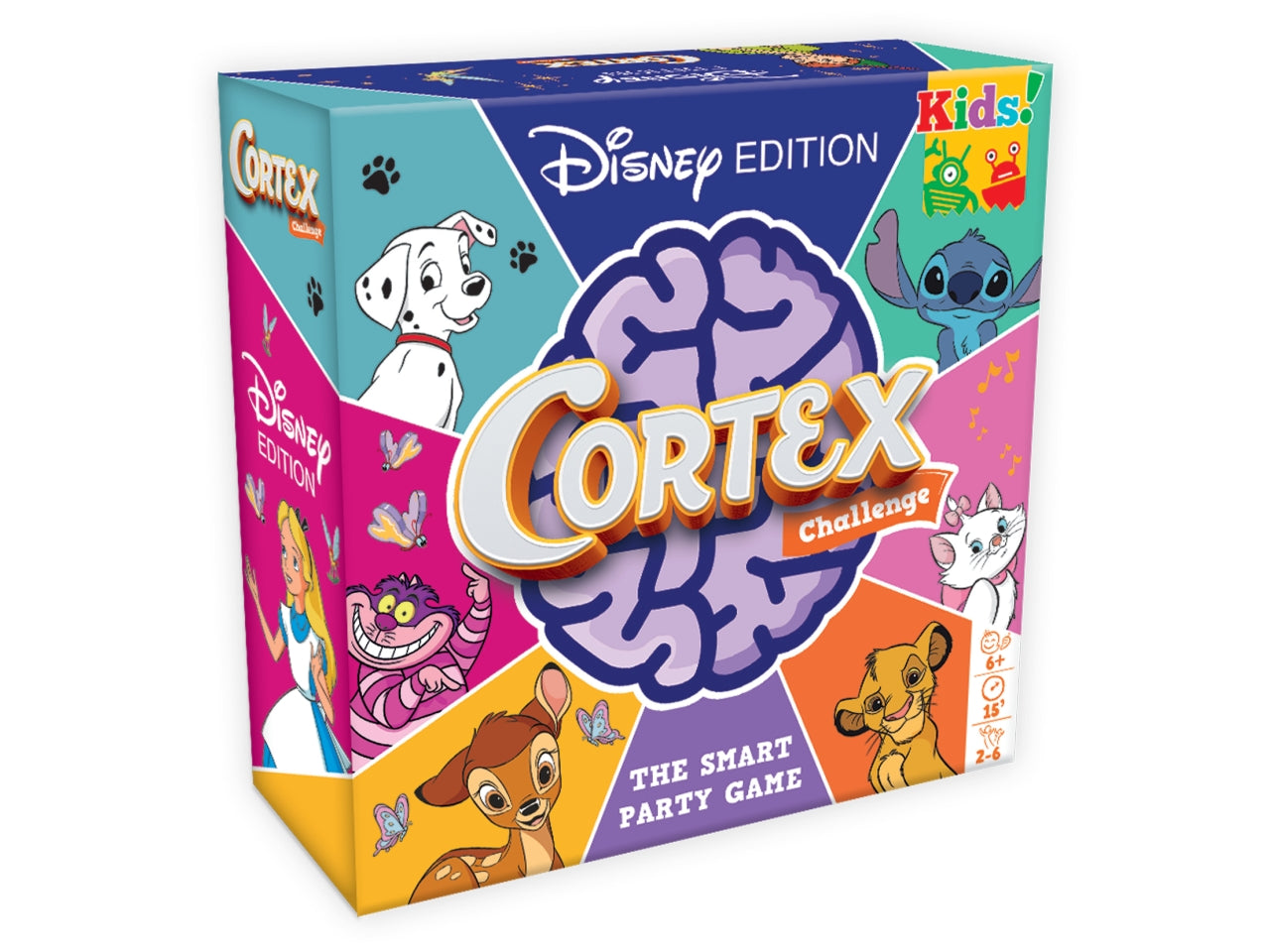 Cortex Disney Kids: Sfide Intellettuali con Personaggi Disney, 2-6 Partecipanti, Dai 6 Anni in su, Versione Italiana - Asmodee