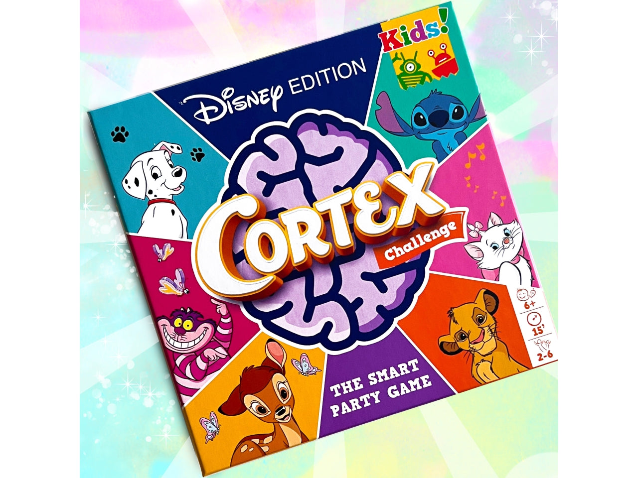 Cortex Disney Kids: Sfide Intellettuali con Personaggi Disney, 2-6 Partecipanti, Dai 6 Anni in su, Versione Italiana - Asmodee