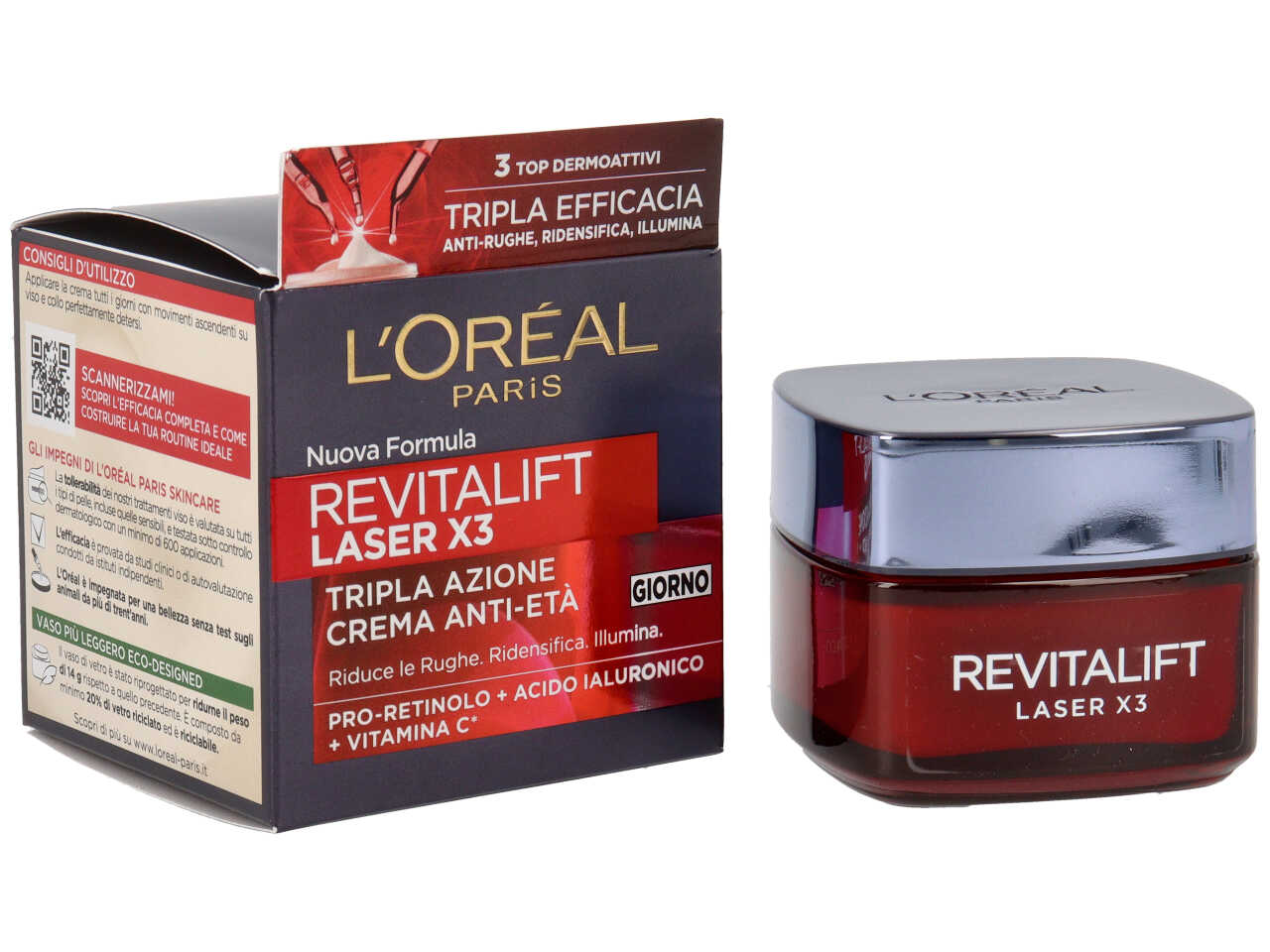 L'oreal crema giorno anti eta' revitalift laser x3