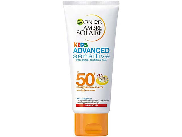 Crema solare ambre solaire latte bambino ip50