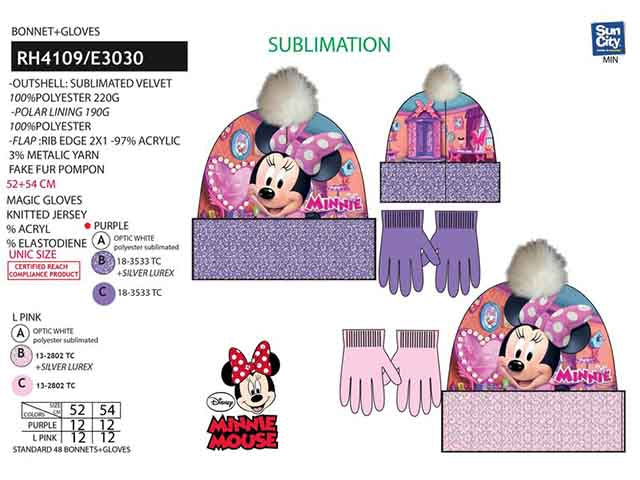 Minnie cappello+guanti rh4109