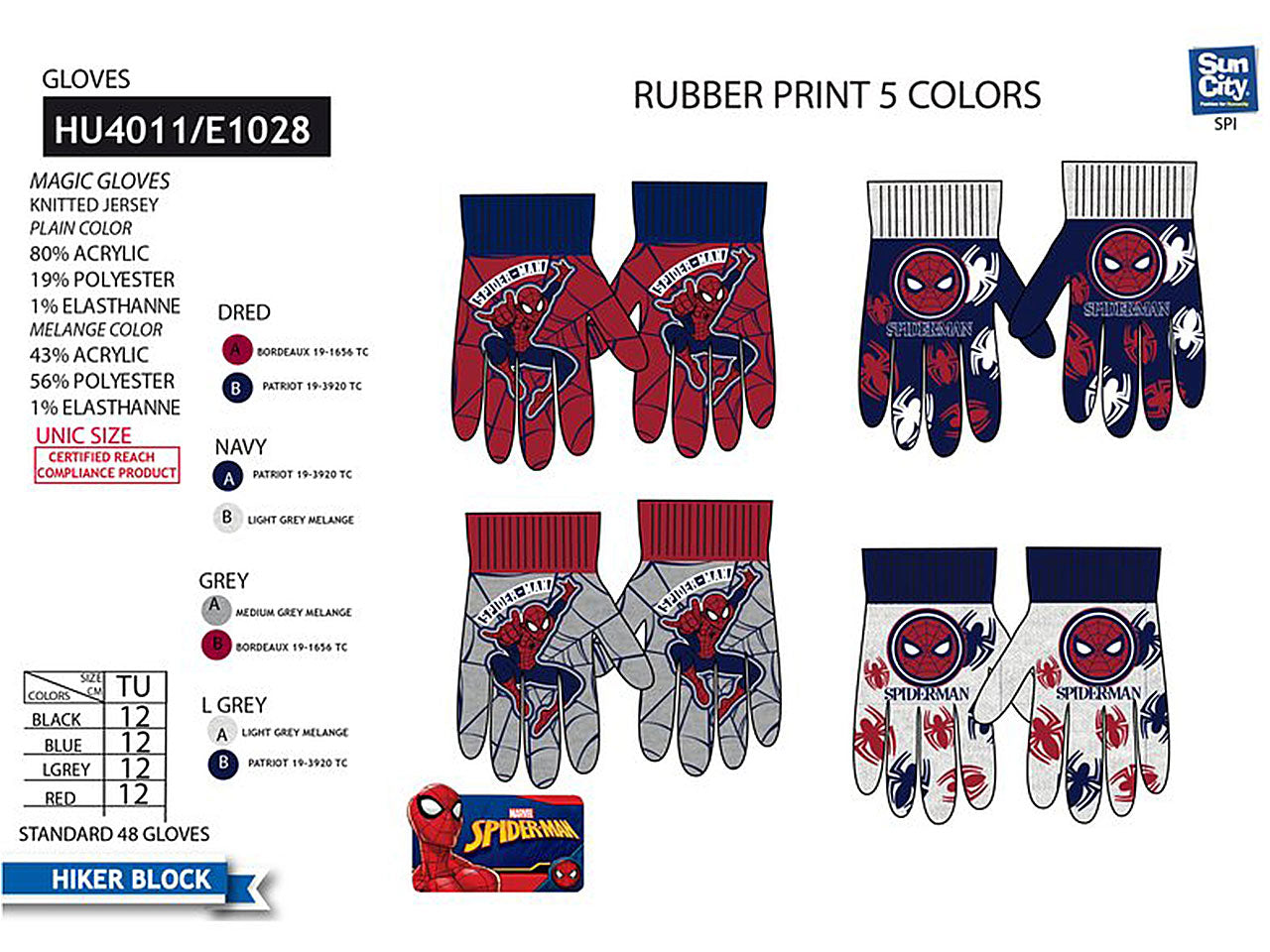 Spiderman guanti t.unica hu4011