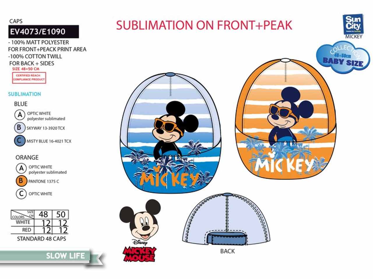 Cappellino con visiera mickey per bambini