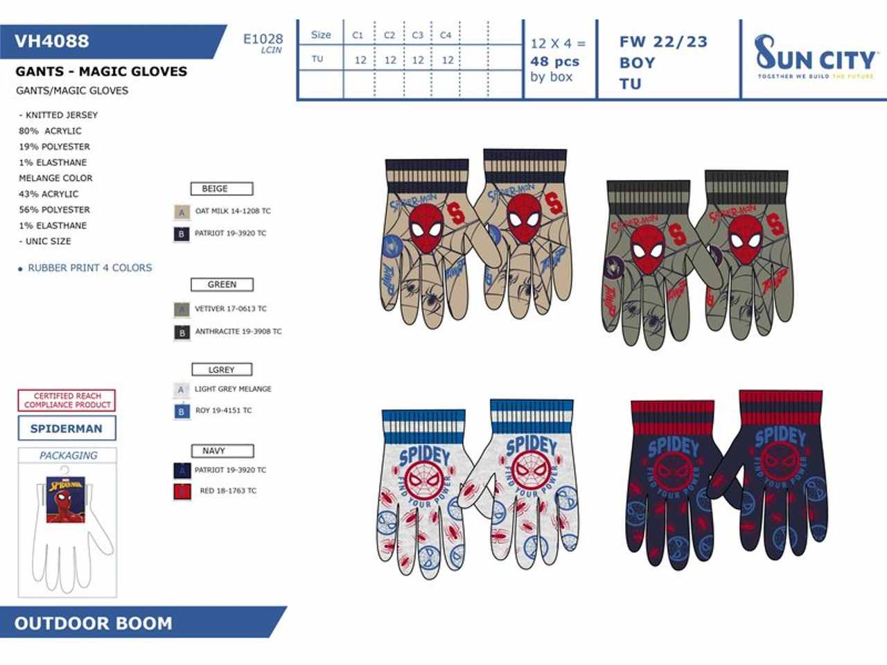 Spiderman guanti