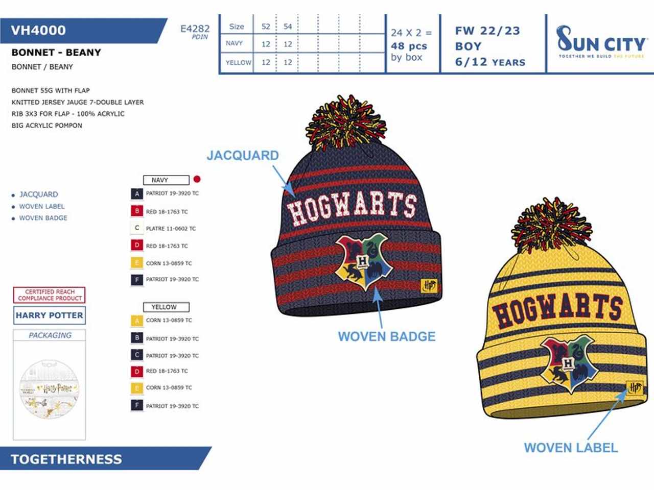 Harry potter cappello taglia 52-54 100% acrilico