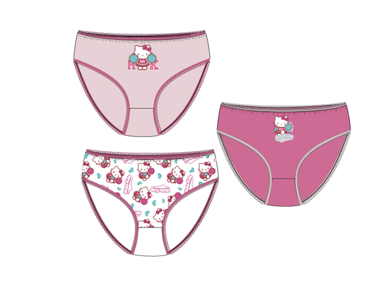 Hello kitty set 3 mutande 3-8anni