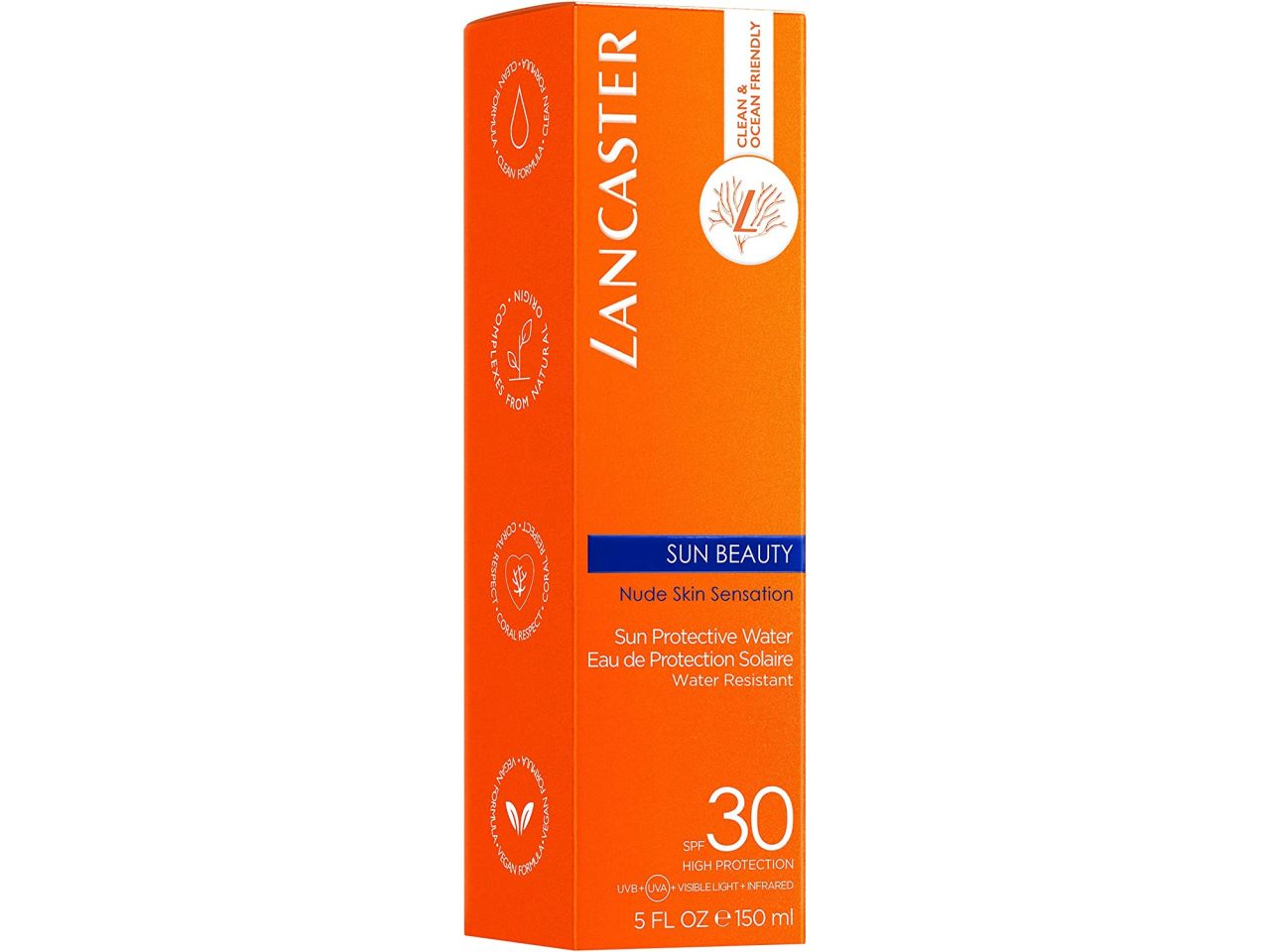 Protezione solare lancaster sun beauty protective water acqua protettiva solare spf30 150ml