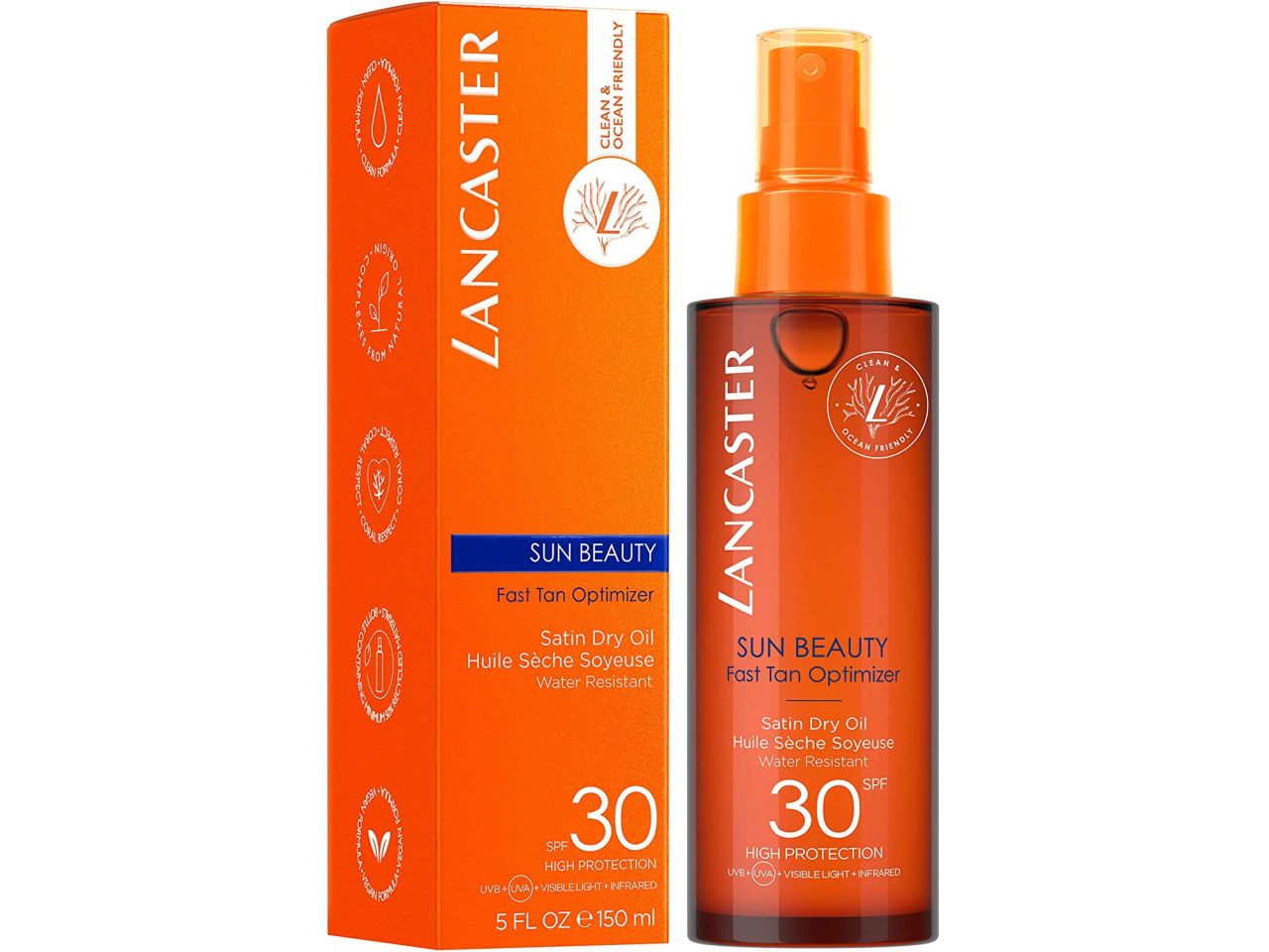 Lancaster olio secco abbronzante spf30 fast tan optimizer da 150ml