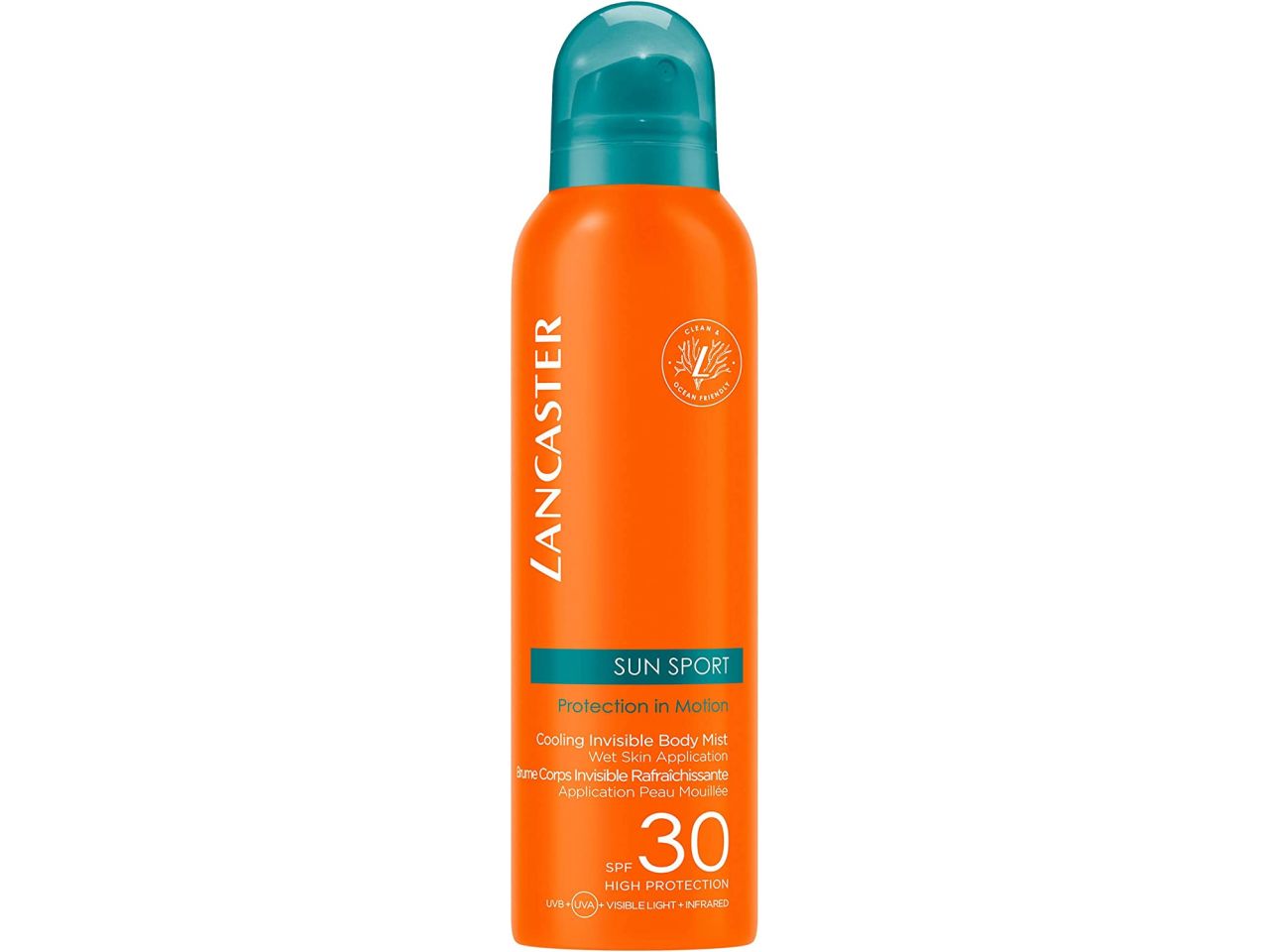 Lancaster sun protezione solare corpo sport spray trasparente rinfrescante spf 30 da 200ml