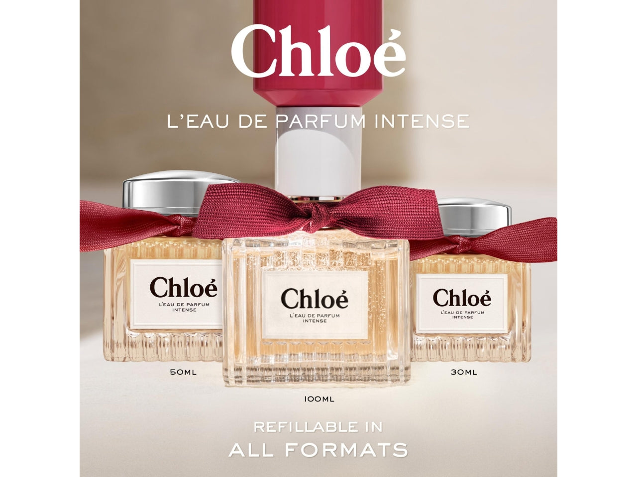 Profumo Donna Chloé l`Eau de Parfum Intense Donna 50ml, Donna, Flacone ricaricabile, Lampone, Rosa $