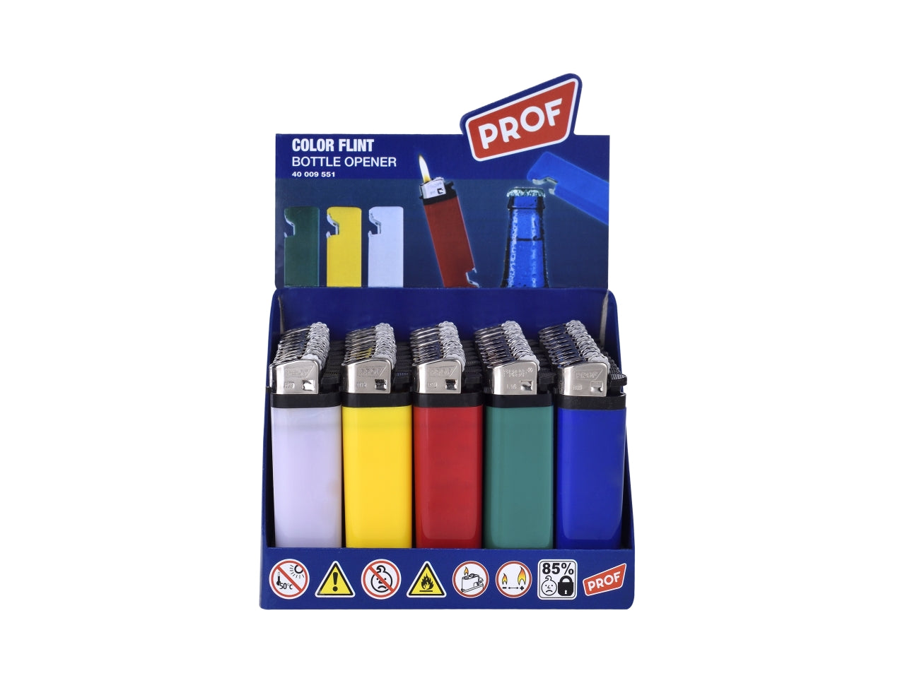 Prof color accendino con apribottiglie